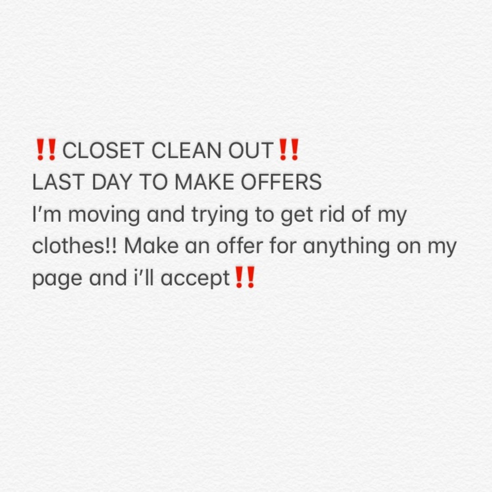 LAST DAY TO MAKE OFFERS